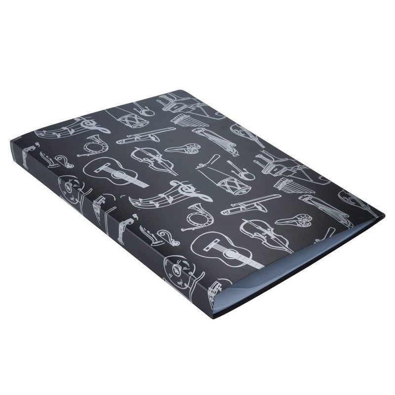 KingPoint Music File Folder A4 Size Sheet Music Folder Paper Documents Music Themed 40 Pockets Storage Folder - Image 2